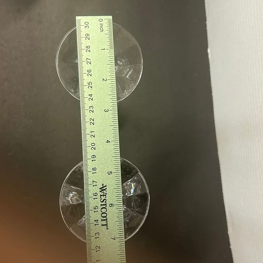 Vintage Crystal Glass Candlestick Holders Set 2 8